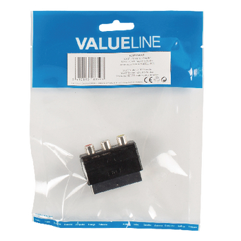 VLVP31900B Scart-adapter scart male - 3x rca female zwart Verpakking foto